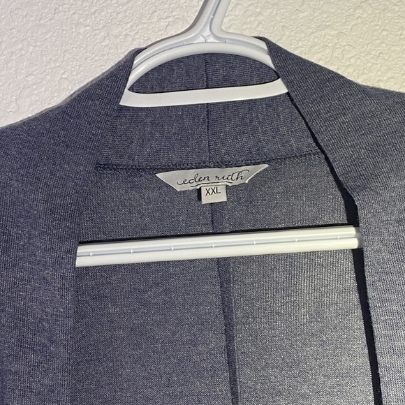 A1925 - D2 - Eden Ruth - Size XXL Woman Top ~ Cardigan, Cardigan Sweater, Gray - Picture 4 of 10